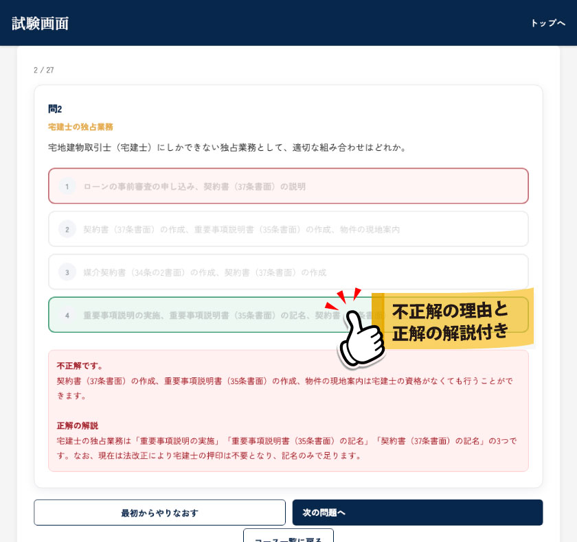 不動産取引実務総合確認テストのイメージ画像
